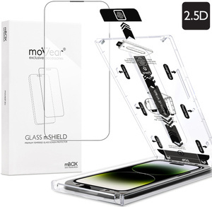 moVear mBOX GLASS mSHIELD 2.5D for Apple iPhone 14 Pro Max (6.7") (easy installation)