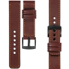 moVear Prestige C1 24mm leather watch strap | Auburn, Auburn stitching [sizes XS-XXL and buckle to choose from]