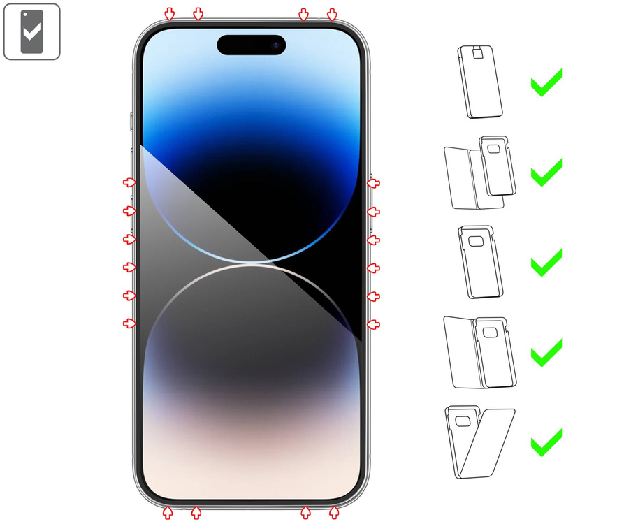 2 Stk. | moVear GLASS mSHIELD 3D PRO-E für Apple iPhone 14 Pro Max (6.7") (Handyhülle freundlich)