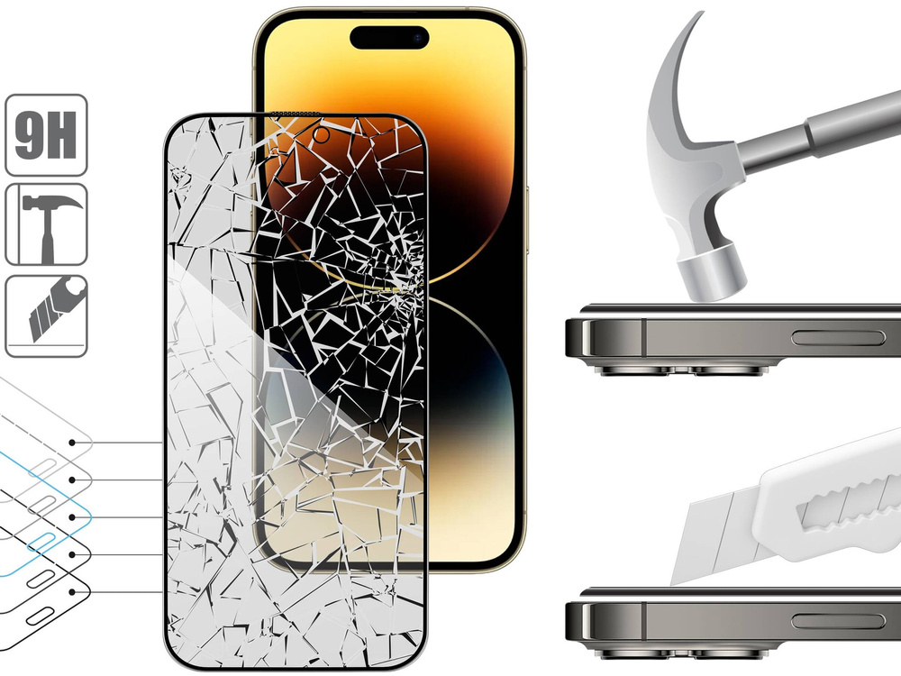 2 Stk. | moVear mBOX GLASS mSHIELD 2.5D MAX privacy für Apple iPhone 14 Pro (6.1") (Anti-Spionage, mit Applikator)