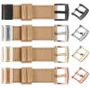 moVear Prestige C1 Lederarmband für Garmin QuickFit 22mm (Fenix / Forerunner / Epix / Instinct / Enduro / Quatix / MARQ - 47/45mm) Cappuccino, Cappuccino Nähte [Größen XS-XXL und Schnalle zur Auswahl]