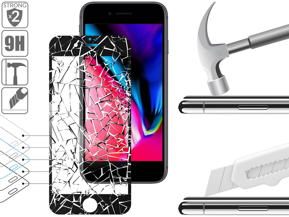 moVear GLASS mSHIELD 2.5D MAX for Apple iPhone 6 Plus / 6s Plus (5.5") (case friendly)