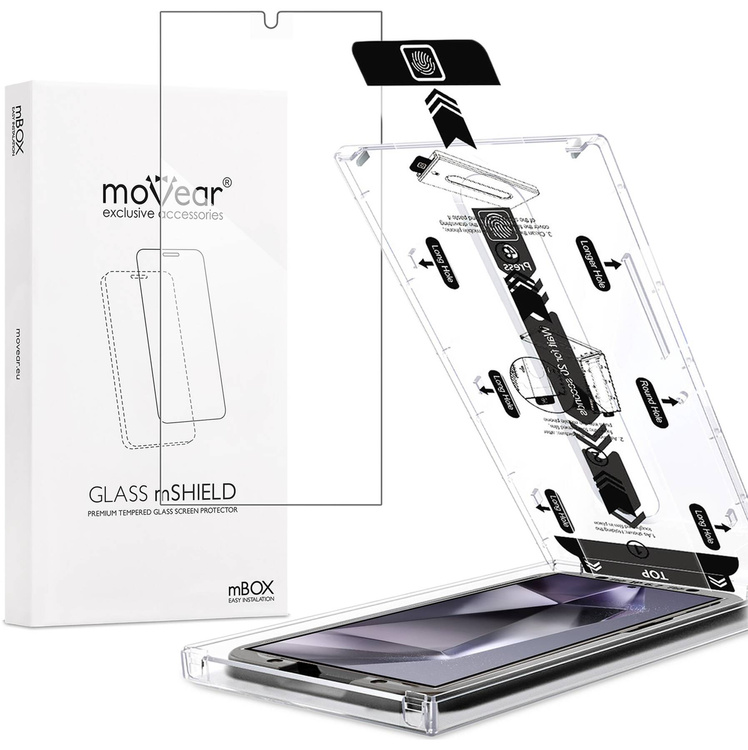 moVear mBOX GLASS mSHIELD 2.5D für Samsung Galaxy S24 Ultra (6.8") (einfache Installation)