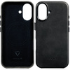 moVear [PRODUCT_MODEL] Lederrückseite für Apple iPhone 16 (6.1") | MagSafe kompatibel, Naturgeöltes Leder (Schwarz)