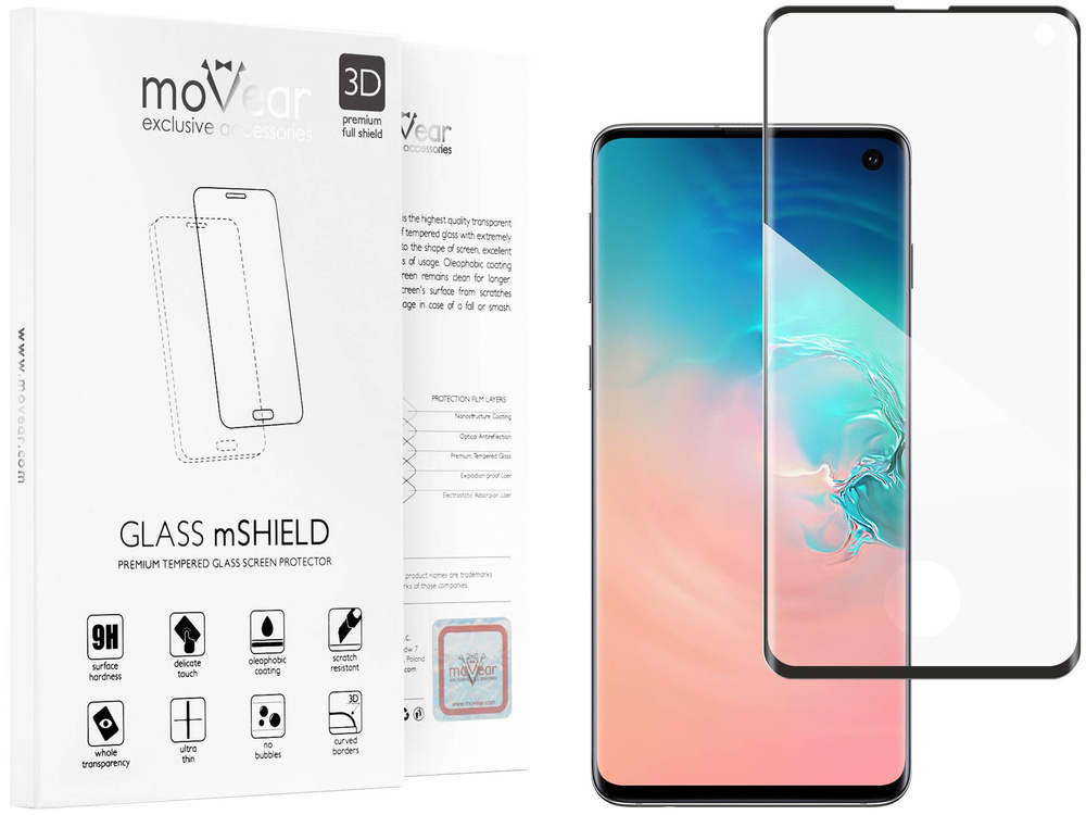 moVear GLASS mSHIELD 3D für Samsung Galaxy S10 (6.1") (Vollbildschutz)