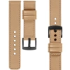 moVear Prestige C1 22mm Cappuccino Leather strap for Samsung Galaxy Watch 3 (45mm) / Watch (46mm) / Gear S3 | Cappuccino stitching [sizes XS-XXL and buckle to choose from]