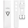moVear Prestige R1 22mm Uhrenarmband aus Leder | Weiß, Weiß Nähte [Größen XS-XXL und Schnalle zur Auswahl]