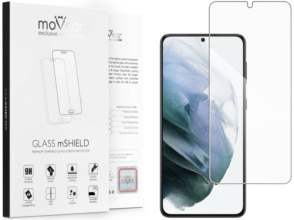 moVear GLASS mSHIELD 2.5D für Samsung Galaxy S21+ (Plus) (6.7") (Handyhülle freundlich)