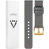moVear Prestige C1 22mm Gray Leather strap for Huawei Watch 5 4 3 2 1 - GT / Pro / Ultimate (48/46mm) | Gray stitching [sizes XS-XXL and buckle to choose from]