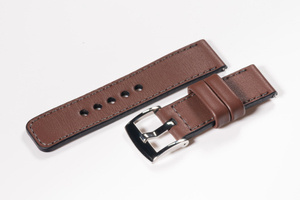 Leather watch strap