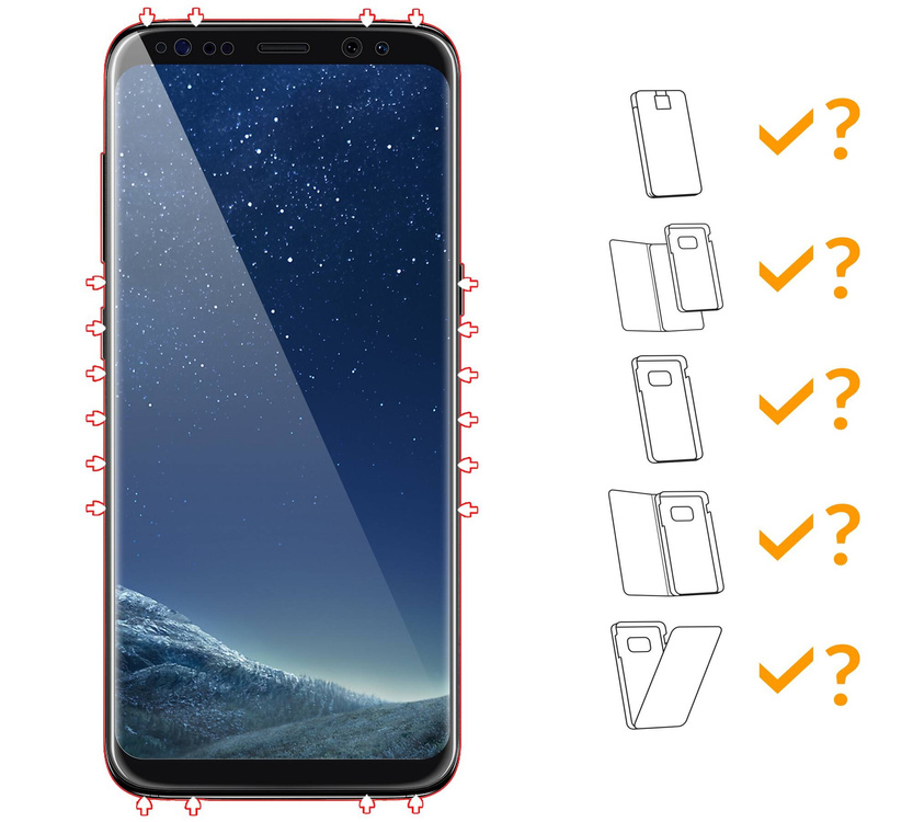 2 Stk. | moVear GLASS mSHIELD 3D für Samsung Galaxy S8 (5.8") (Vollbildschutz)