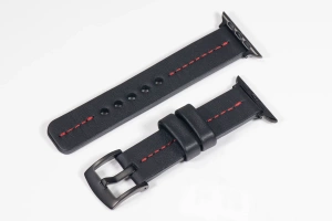 Leather watch strap