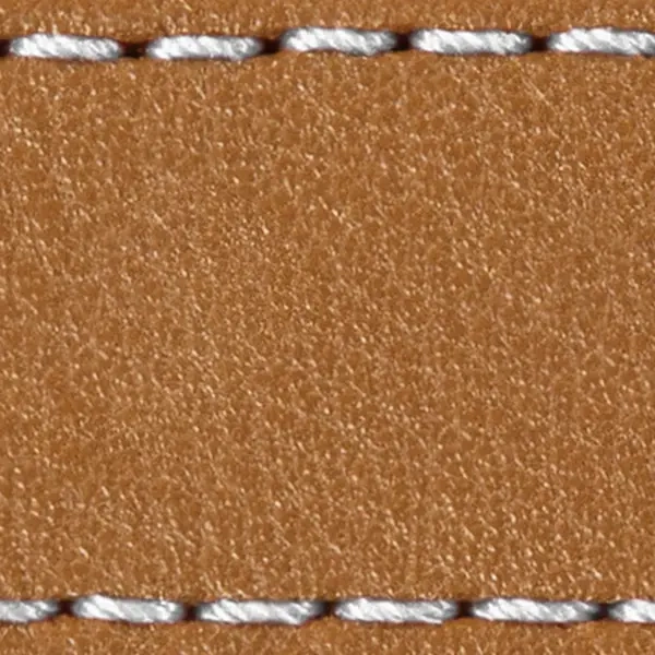 Strap C1 23mm | Light brown / White thread | Leather parts without buckle