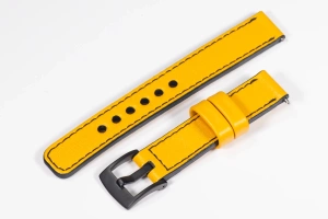 Leather watch strap