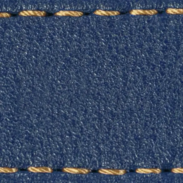 Strap C1 24mm | Navy blue / Gold thread | Leather parts without buckle
