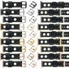 moVear Prestige R1 22mm Schwarz Lederarmband für Apple Watch 10 / 9 / 8 / 7 / 6 / 5 / 4 / SE (46/45/44mm) & Ultra (49mm) | Schwarz Nähte [Größen XS-XXL und Schnalle zur Auswahl]