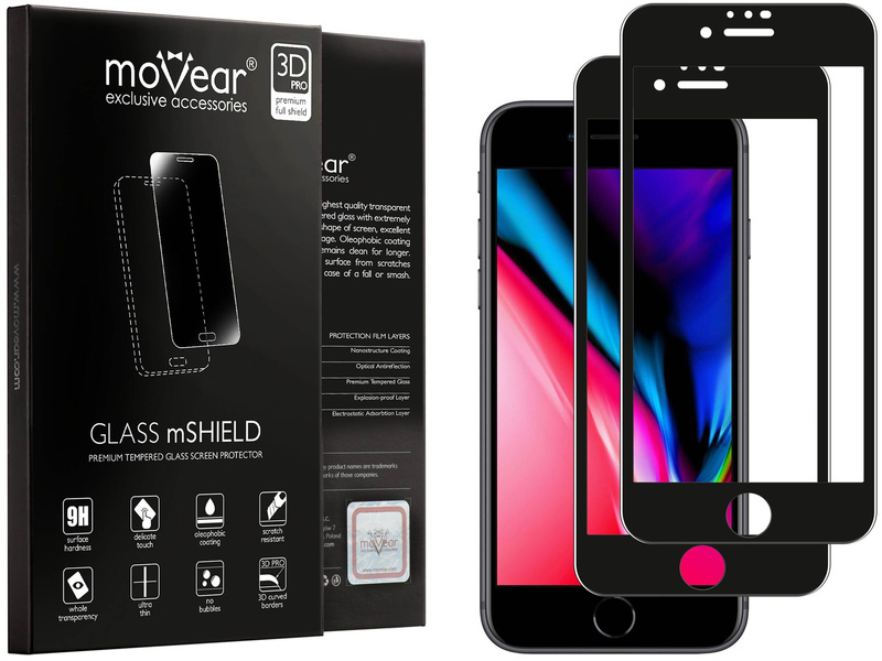 2 Stk. | moVear GLASS mSHIELD 3D PRO MATT für Apple iPhone 6 Plus / 6s Plus (5.5") | (Antireflex)