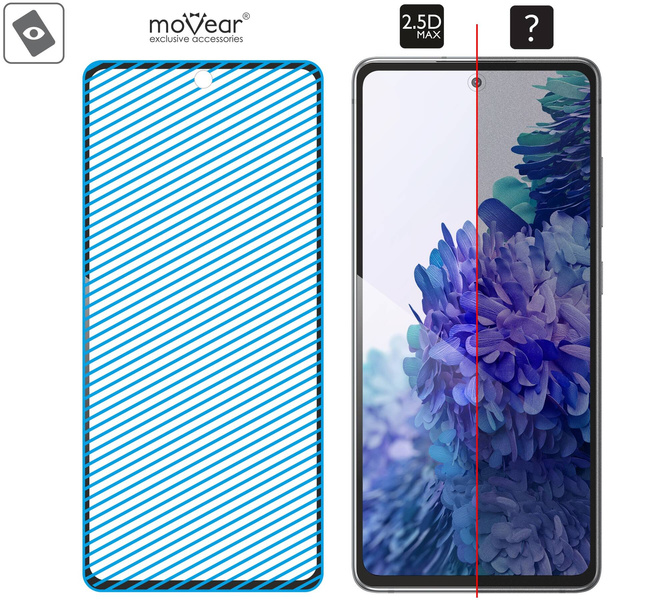 2 pcs. | moVear GLASS mSHIELD 2.5D MAX for Samsung Galaxy S20 FE (6.5") (case friendly)