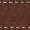 Watch strap pad W1 20mm | Dark brown / Silver thread
