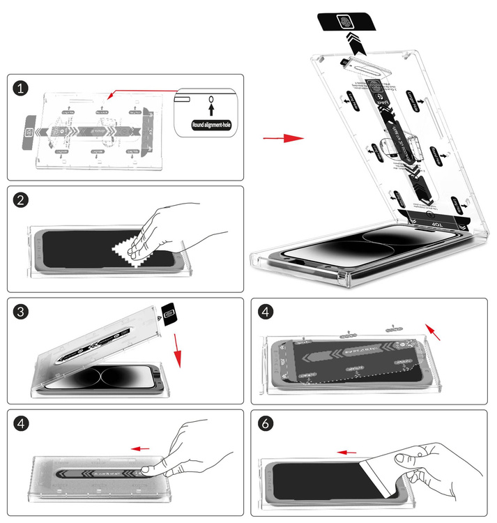 moVear mBOX GLASS mSHIELD 3D PRO für Apple iPhone 15 Pro (6.1") (einfache Installation)