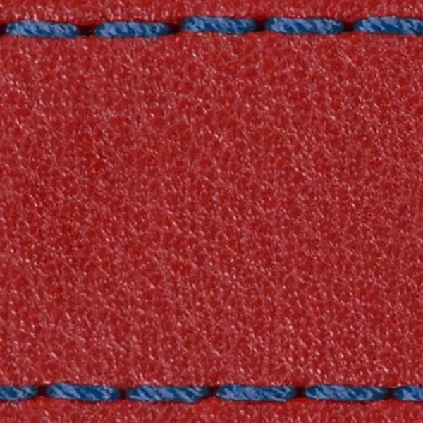 Strap C1 24mm | Scarlet red / Navy blue thread | Leather parts without buckle