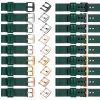 moVear Prestige C1 26mm Uhrenarmband aus Leder | Flaschengrün, Flaschengrün Nähte [Größen XS-XXL und Schnalle zur Auswahl]