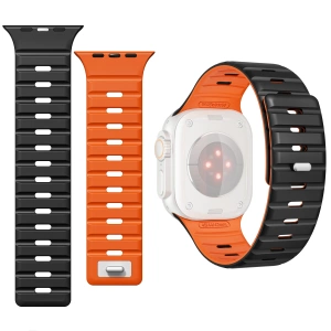 Silicone strap SIL M1 for Apple Watch 10 / 9 / 8 / 7 / 6 / 5 / 4 / SE (42/41/40mm) | Black