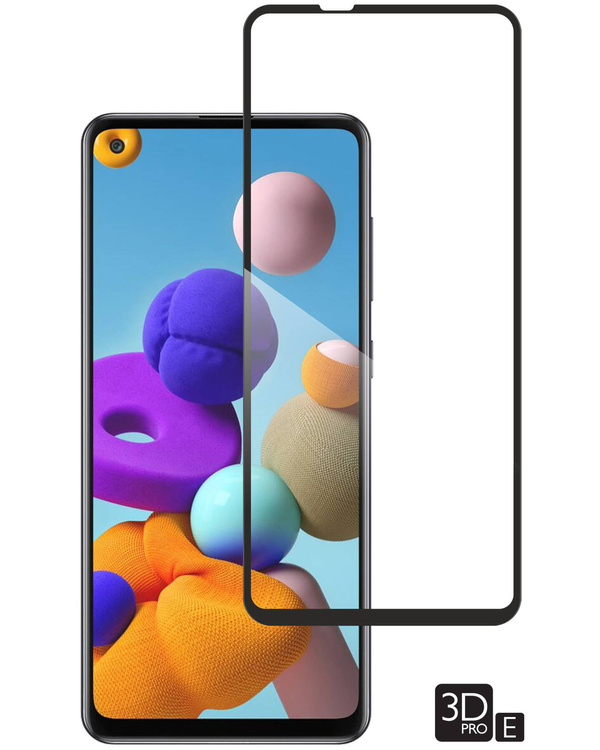 moVear GLASS mSHIELD 3D PRO-E für Samsung Galaxy A21 (6.5") (Handyhülle freundlich)