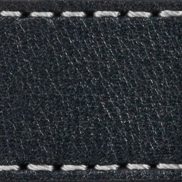 Gurt C1 21mm | Schwarz / Silber Thread | Lederteile ohne Schnalle