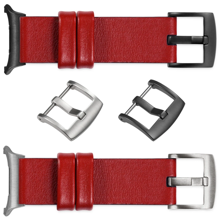 moVear Prestige S1 22mm Leather strap for Samsung Galaxy Watch Ultra Scarlet red [sizes XS-XXL and buckle to choose from]