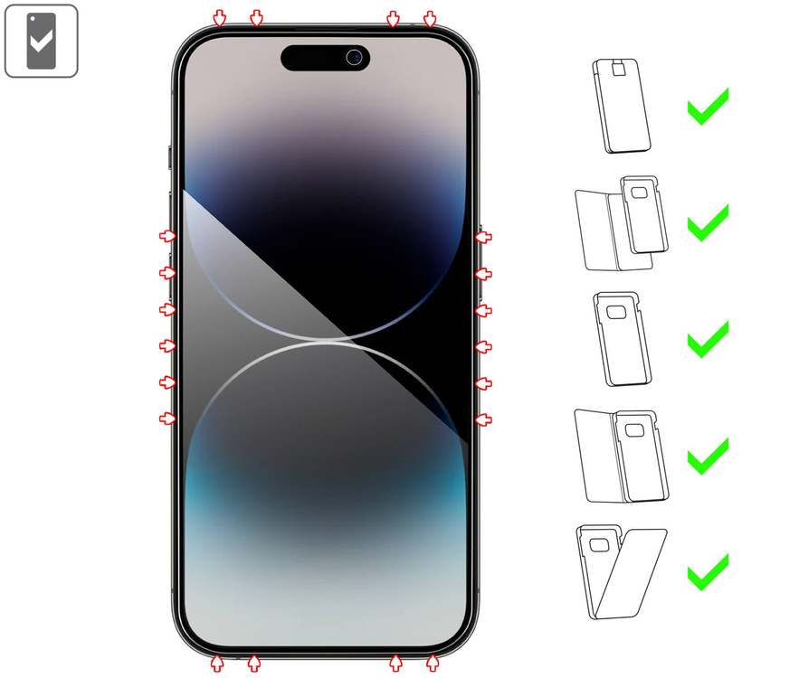 2 Stk. | moVear GLASS mSHIELD 3D PRO privacy für Apple iPhone 14 Pro (6.1") | (Privatisierung)