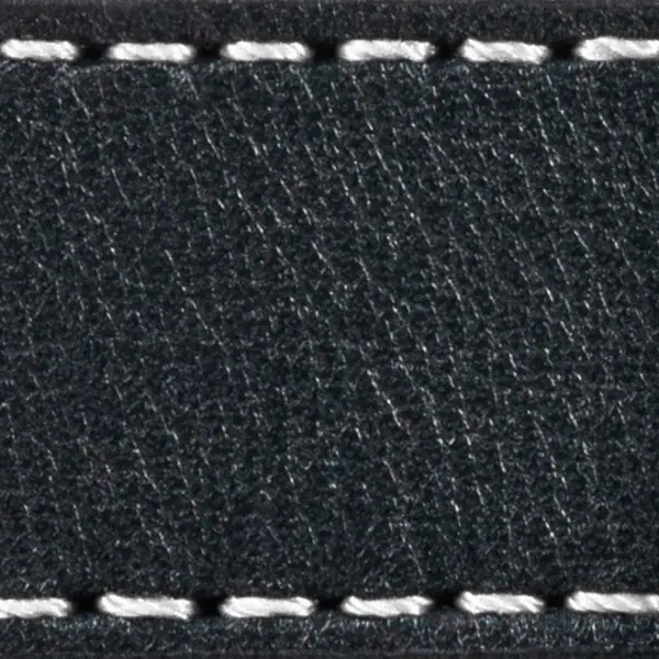 Strap C3X 26mm | Black / White thread | Leather parts without buckle