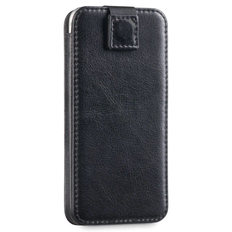 moVear pocketCase C+ Slide in leather Bag Pouch for Samsung rozmiar L (ok 160 x 79 x 8mm) | Vintage leather (Black)