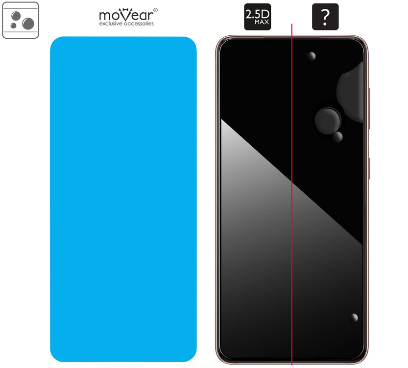2 pcs. | moVear GLASS mSHIELD 2.5D MAX for Samsung Galaxy S21 (6.2") (case friendly)