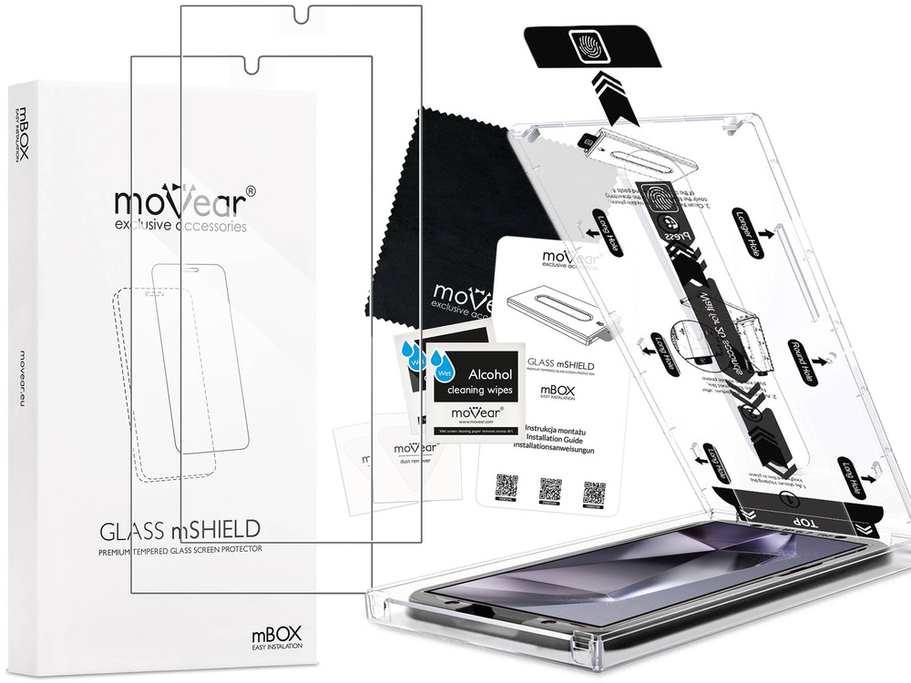 2 pcs. | moVear mBOX GLASS mSHIELD 2.5D for Samsung Galaxy S24 Ultra (6.8") (easy installation)