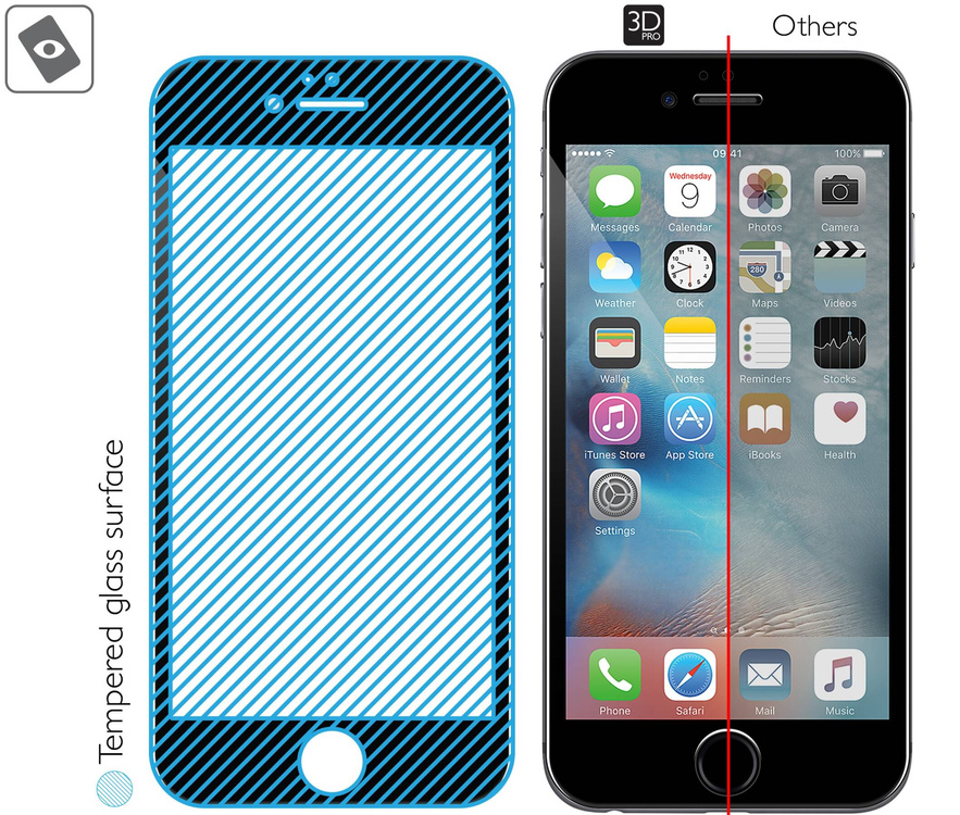 2 pcs. | moVear GLASS mSHIELD 3D PRO for Apple iPhone 6 Plus / 6s Plus (5.5") (full screen protection)