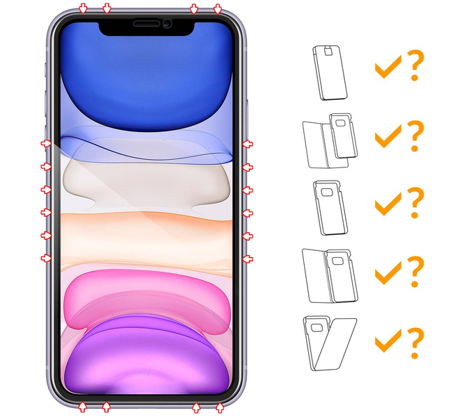 2 Stk. | moVear GLASS mSHIELD 3D PRO für Apple iPhone 11 / Xr (6.1") (Vollbildschutz)