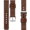 moVear Prestige R2 20mm Dark brown Leather strap for Garmin Vivoactive 5/3, Vivomove 3, Venu 2 | Dark brown stitching [sizes XS-XXL and buckle to choose from]