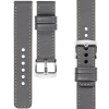 moVear Prestige C1 18mm leather watch strap | Gray, Gray stitching [sizes XS-XXL and buckle to choose from]