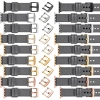 moVear Prestige C1 22mm Grau Lederarmband für Apple Watch 10 / 9 / 8 / 7 / 6 / 5 / 4 / SE (42/41/40mm) | Grau Nähte [Größen XS-XXL und Schnalle zur Auswahl]