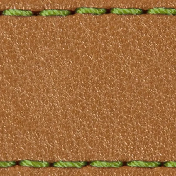 Strap C1 23mm | Light brown / Lime thread | Leather parts without buckle