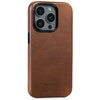 moVear [PRODUCT_MODEL] Lederrückseite für Apple iPhone 15 Pro Max (6.7") | MagSafe kompatibel, Naturgeöltes Leder (Dunkelbraun)