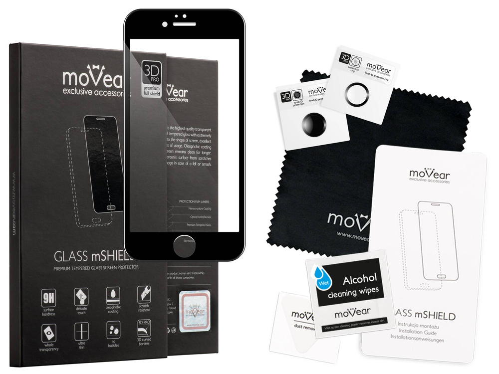 moVear GLASS mSHIELD 3D PRO für Apple iPhone 6 Plus / 6s Plus (5.5") (Vollbildschutz)