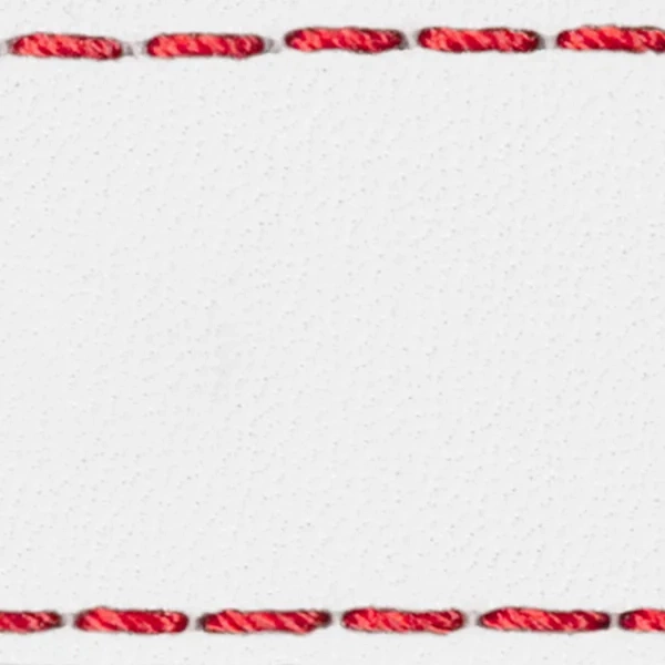 Strap C1 24mm | White / Red thread | Leather parts without buckle