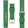 moVear Prestige C1 20mm Green Leather strap for Apple Watch 10 / 9 / 8 / 7 / 6 / 5 / 4 / SE (46/45/44mm) & Ultra (49mm) | Green stitching [sizes XS-XXL and buckle to choose from]