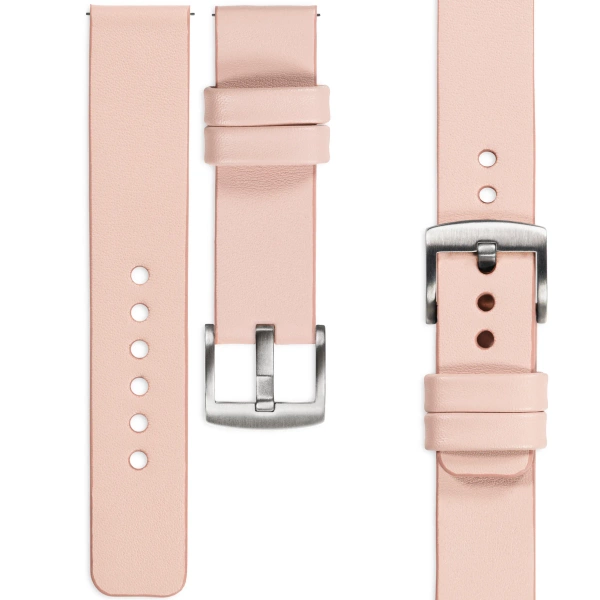 moVear Prestige S1 22mm Lederarmband für Xiaomi Watch S1 / Mi Watch / Amzfit Fleisch rosa [Schließe nach Wahl]