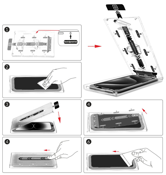 2 pcs. | moVear mBOX GLASS mSHIELD 2.5D for Apple iPhone 16 Pro (6.3") (easy installation)