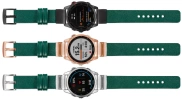 moVear Prestige S1 Leather strap for Garmin QuickFit 22mm (Fenix / Forerunner / Epix / Instinct / Enduro / Quatix / MARQ - 47/45mm) Bottle green [sizes XS-XXL and buckle to choose from]