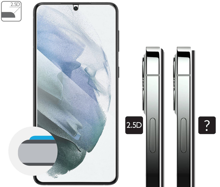 2 Stk. | moVear GLASS mSHIELD 2.5D für Samsung Galaxy S21+ (Plus) (6.7") (Handyhülle freundlich)