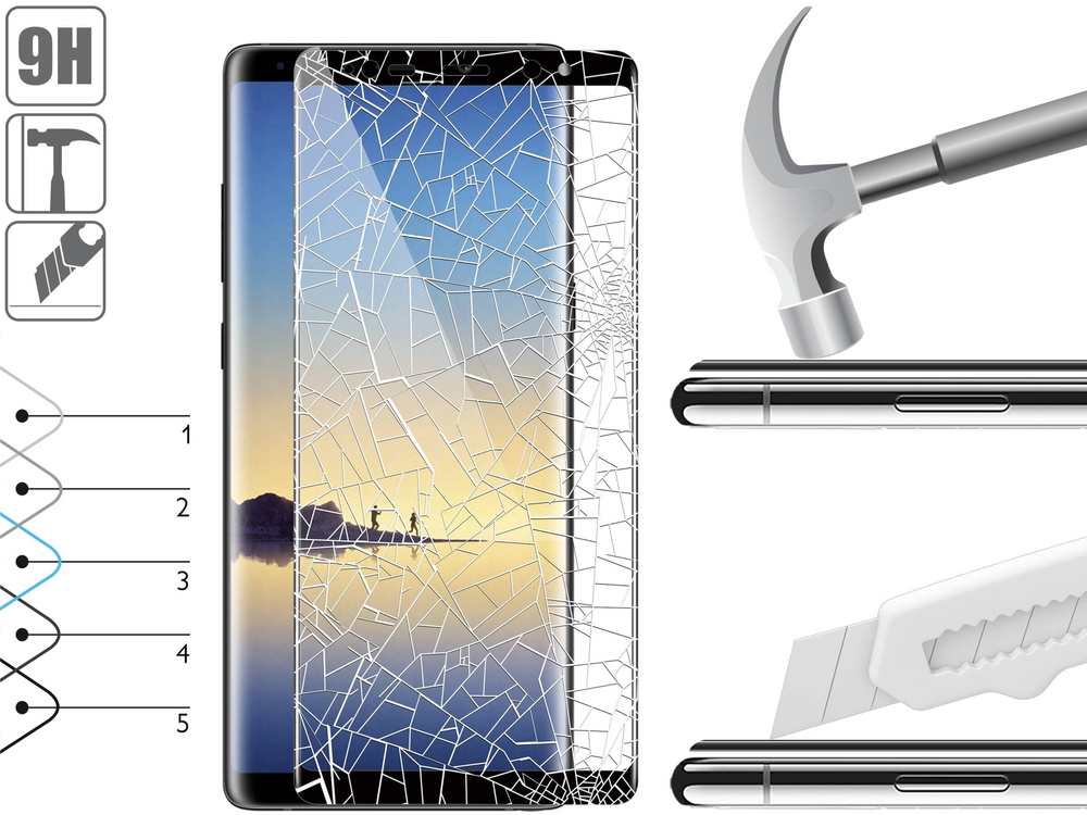 2 Stk. | moVear GLASS mSHIELD 3D für Samsung Galaxy Note 8 (6.3") (Vollbildschutz)